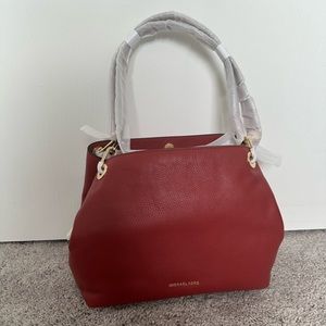 Michael Kors Large Shoulder Tote Leather Terracotta